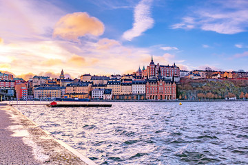 Fototapeta premium Panoramic view of Stockholm at sunrise, Sweden