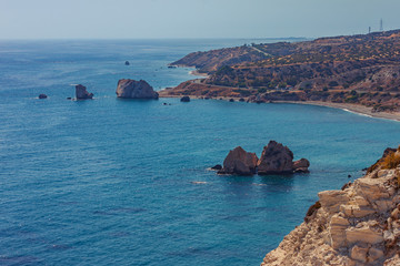 Aerial view over the bay, cyprus