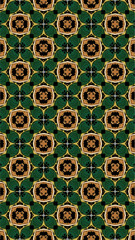 Ornate geometric pattern and abstract colored background