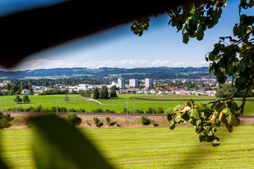 Obraz premium View of Uzwil, Switzerland in sunny weather.