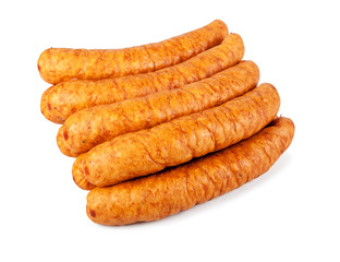 Sausage on a white background (view from a different angle in the portfolio)