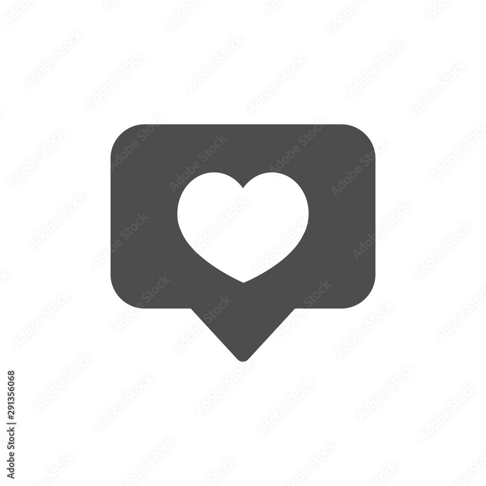 Poster notifications icon with shadow. like icon vector.