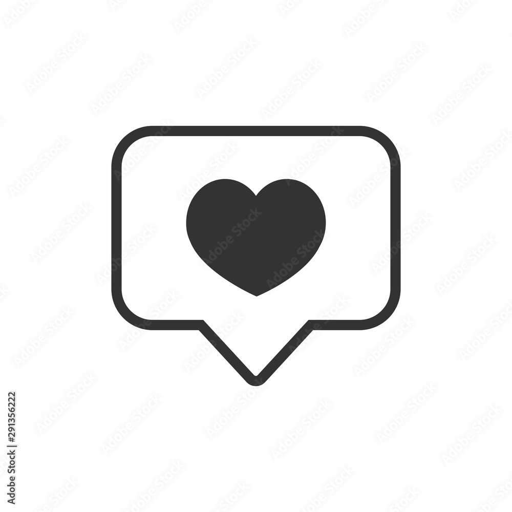 Poster notifications icon with shadow. like icon vector.