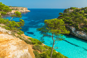 Beautiful beach Cala des Moro, Palma Mallorca, Spain