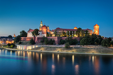 Krakow (Cracow) at night, Poland