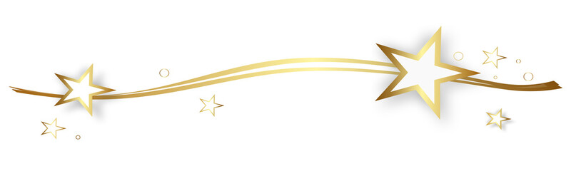 Obraz premium Gold Stern Band Banner Sterne Welle Wellen