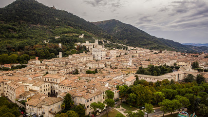Veduta aereo di Gubbio