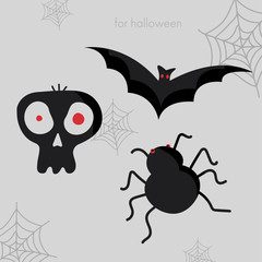 Characters for halloween. Hand drawn vector illustrations