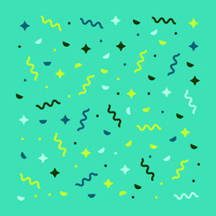 Fun part confetti illustration vector background