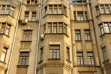 Fototapeta na wymiar Classical neo-gothic building close-up view 