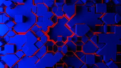 Fototapeta na wymiar Moder blue polygonal abstraction