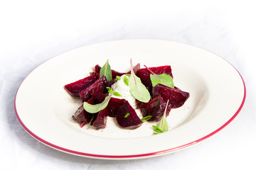 salad with beetroot and yogurt