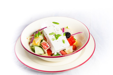 salad with mozzarella and tomatoes