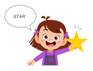 happy cute kids study many shape polygon