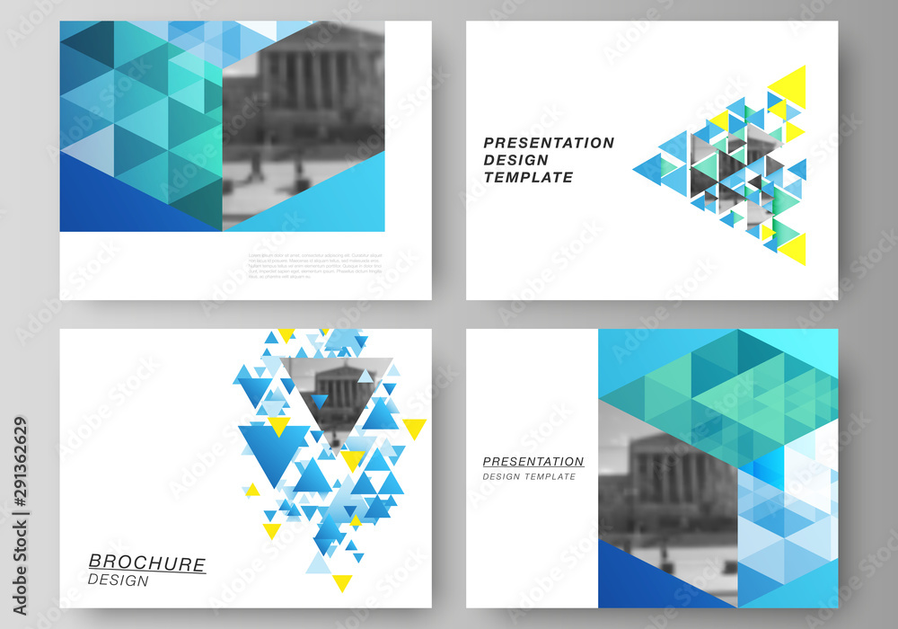 Poster the minimalistic abstract vector illustration of the editable layout of the presentation slides desi