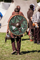 Obraz premium medieval Slav warriors before the battle