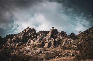 sunset in the mountains