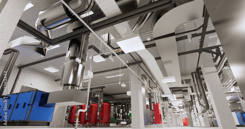 Aufkleber bim model conceptual visualization of the utilities of the building