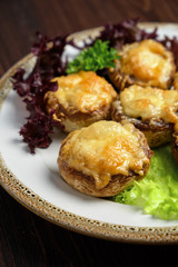 Stuffed champignons . catering menu