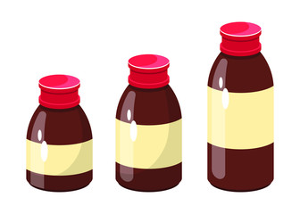 Medicine syrup bottle vector design illustration isolated on white background