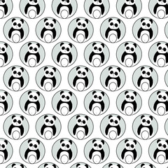 Cute panda on white background. Perfect for kids book, fabric, textile, nursery decoration, wrapping paper. Vector design Illustration