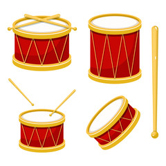 Stylish drum vector design illustration isolated on white background