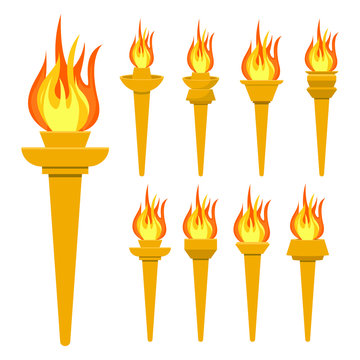 Olympic Torch Vector Design Illustration Isolated On White Background