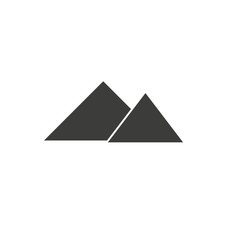 Mountain icon Vector illustration hills symbol, Simple mount illustration. Flat style logo. EPS10.