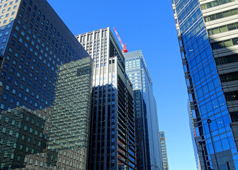 Fototapeta na wymiar Skyscrapers in Tokyo