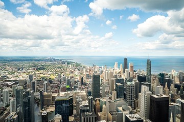 Chicago skyline from above