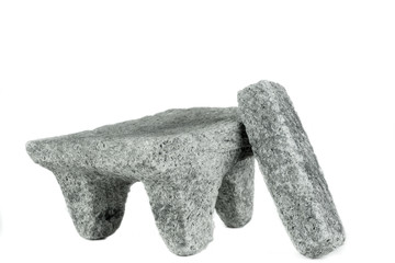 Traditional mexican metate for grind vegetables