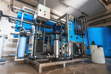 System of automatic treatment and multi-level filtration of drinking water produced from well....