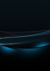 Abstract background waves. Black and blue abstract background for wallpaper or business card