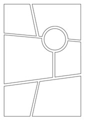 Comic stripe template - Vector, illustration.