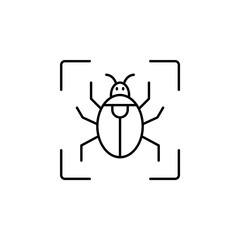 Virus cyber robbery. Vector icon. On white background