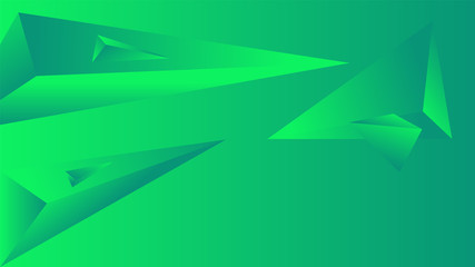 Green triangle polygon gradient. Element of color vector