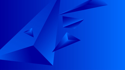 Blue triangle polygon gradient. Element of color vector