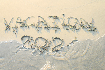 Written letters vacation 2020 in the sand 