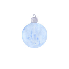 Christmas tree decoration, ornament in blue pastel color