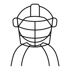 Baseball catcher vector illustration icon.