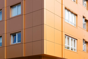 aluminium composite panels to repair , restore , the facade  of  building