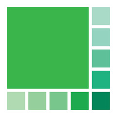 Fototapeta premium Green color palette vector illustration