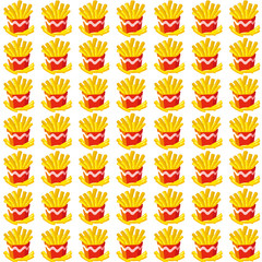 Obraz premium Simple seamless pattern french fries