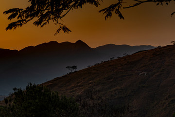 Mountains of Itaipava in the sunrise, Petropolis, Rio de Janeiro, Brazil