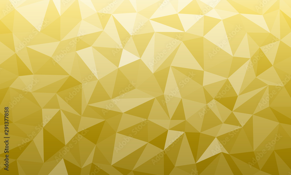 Wall mural gold texture low poly yellow background geometric mosaic ai eps