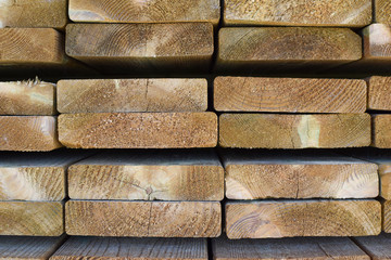 Lumber is in stock. Texture, background. Close-up.