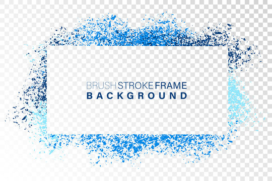 Hand drawn grunge frame rectangular shape. Various colors splaches with copy space. Abstract artistic horizontal background.