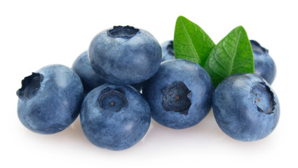 Fresh blueberry on white background