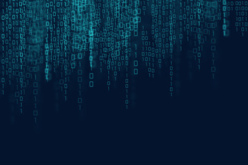 binary data matrix network technology background as digital abstract background