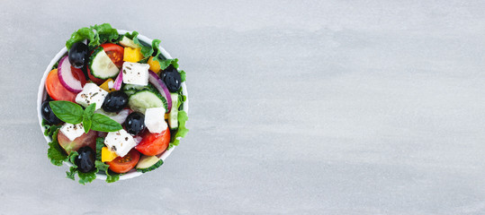 Healthy vegetable greek salad